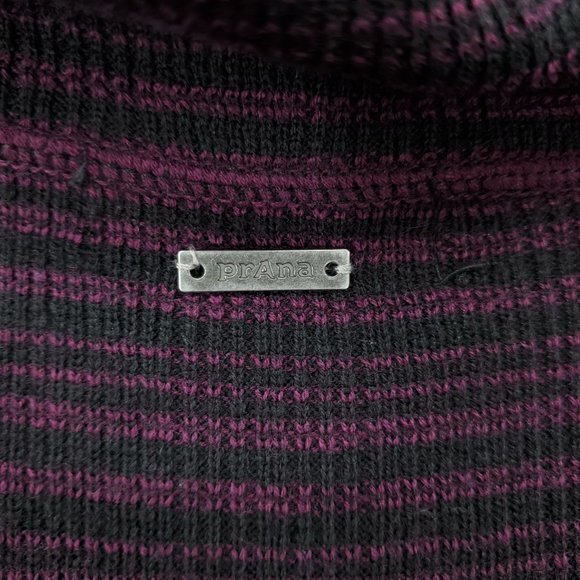 Prana Kelland Wool-Blend Long Sleeve Knit Sweater Dress S Burgundy (Black/Red) - Picture 15 of 16